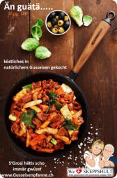 <meta name="description" content="Eine Gusseisenpfanne ist das Geheimnis vieler leckerer Speisen. Im Naturprodukt zaubern Sie köstliche Eierspeisen, schmackhafte Fleischgerichte und zarte Schmorgerichte. Die 